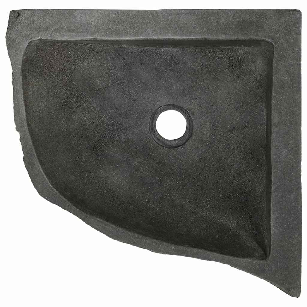 Fali sarokmosdó Szürke (30-37) x (30-37) x 12 cm Folyami kő