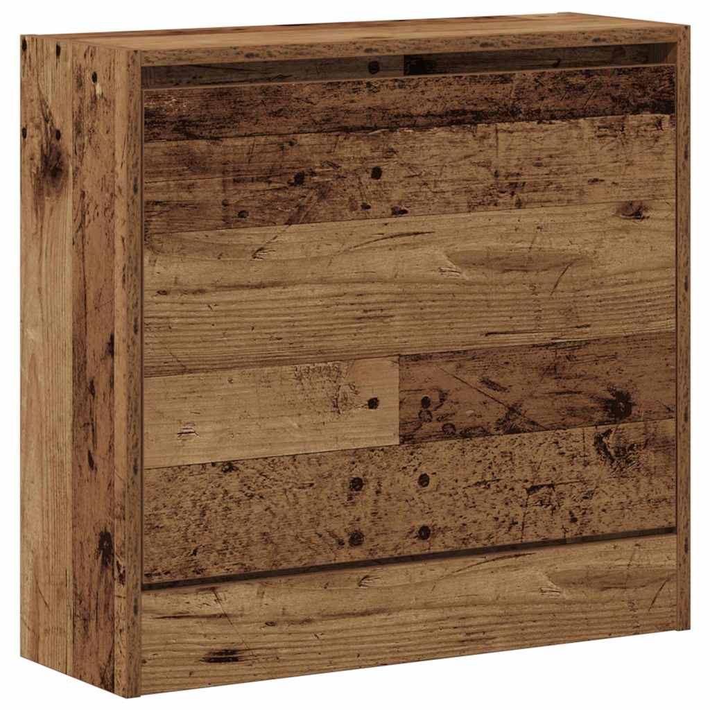 Cipőszekrény tárolóval ajtóval Öreg fa 60 x 21 x 57 cm Faanyag