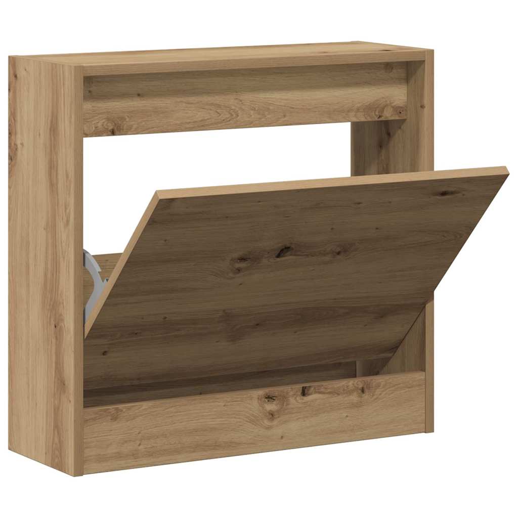 Cipőszekrény tárolóval kézműves tölgy 60 x 21 x 57 cm Faanyag