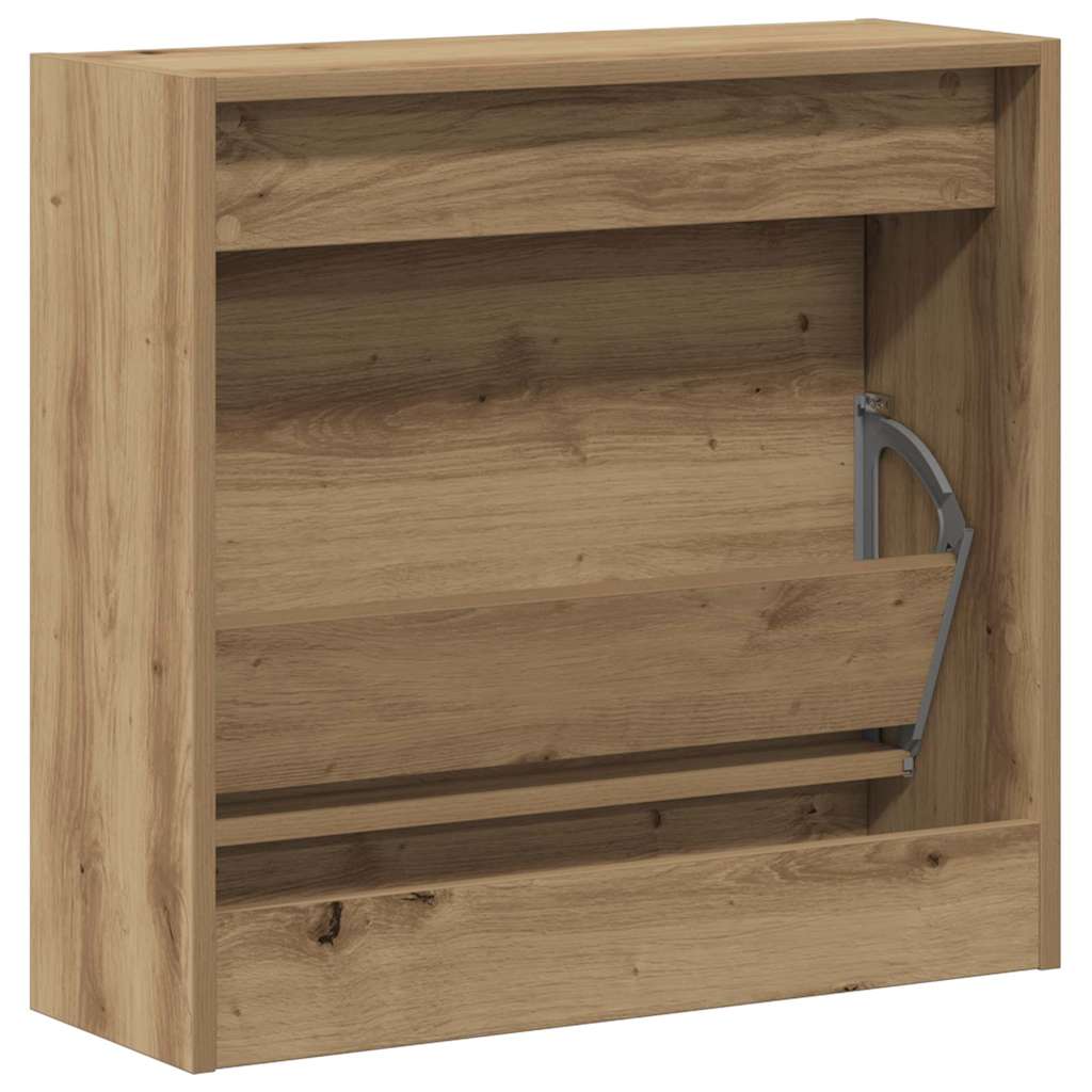 Cipőszekrény tárolóval kézműves tölgy 60 x 21 x 57 cm Faanyag