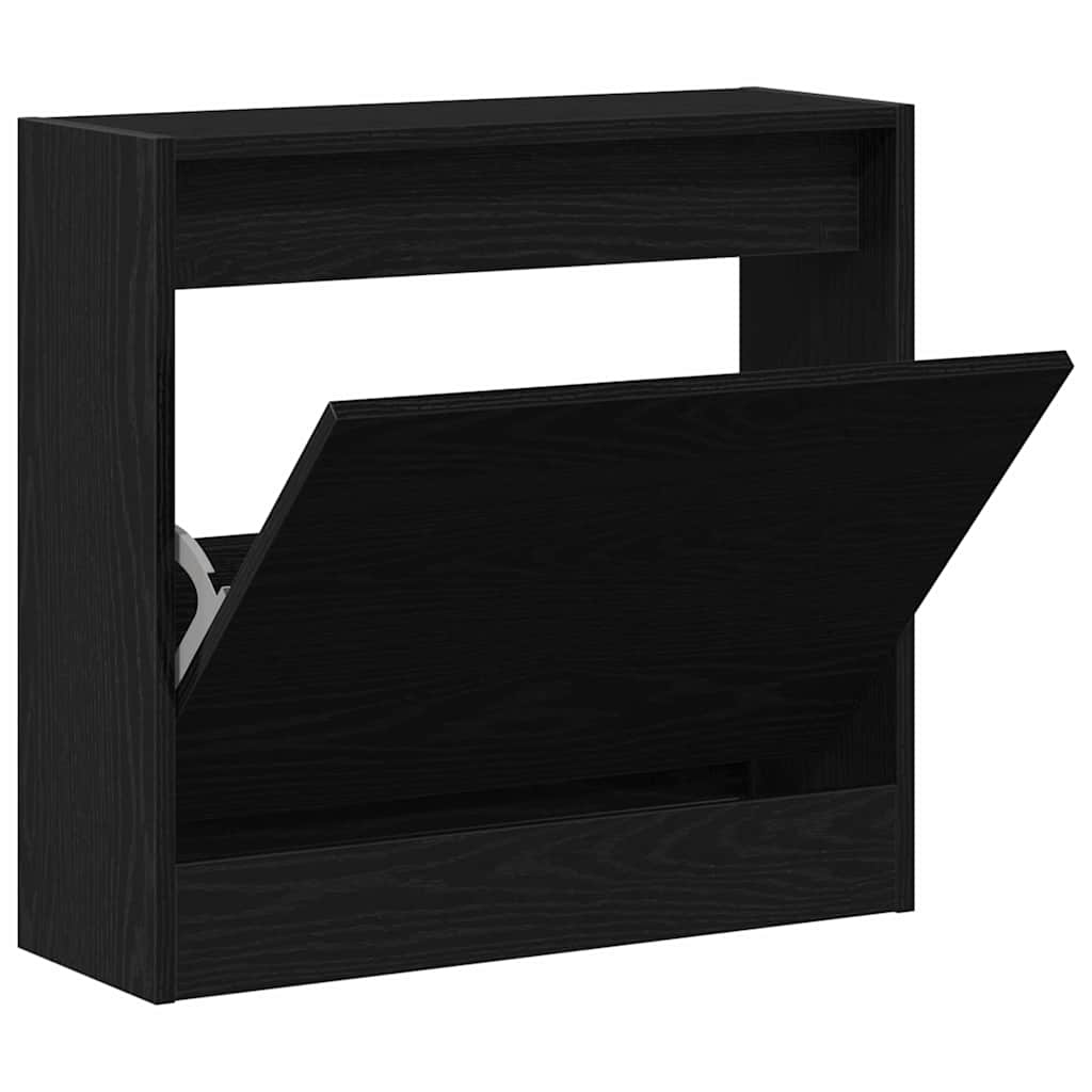 Cipőszekrény tárolóval Musta tammi 60 x 21 x 57 cm Faanyag
