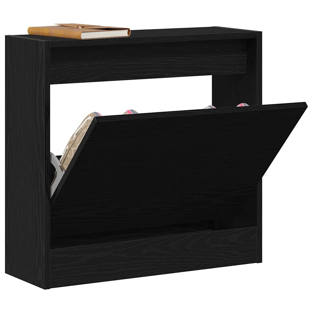 Cipőszekrény tárolóval Musta tammi 60 x 21 x 57 cm Faanyag