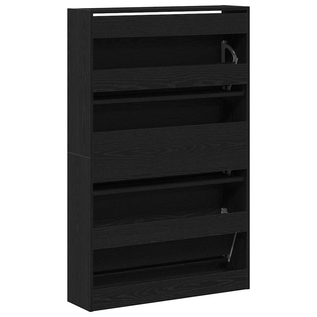 Cipőszekrény tárolóval Musta tammi 80 x 21 x 125.5 cm Faanyag