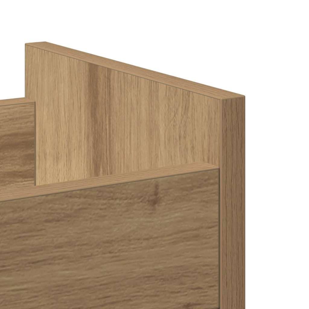 Cabinet kerékkel kézműves tölgy 60 x 22 x 79 cm Faanyag
