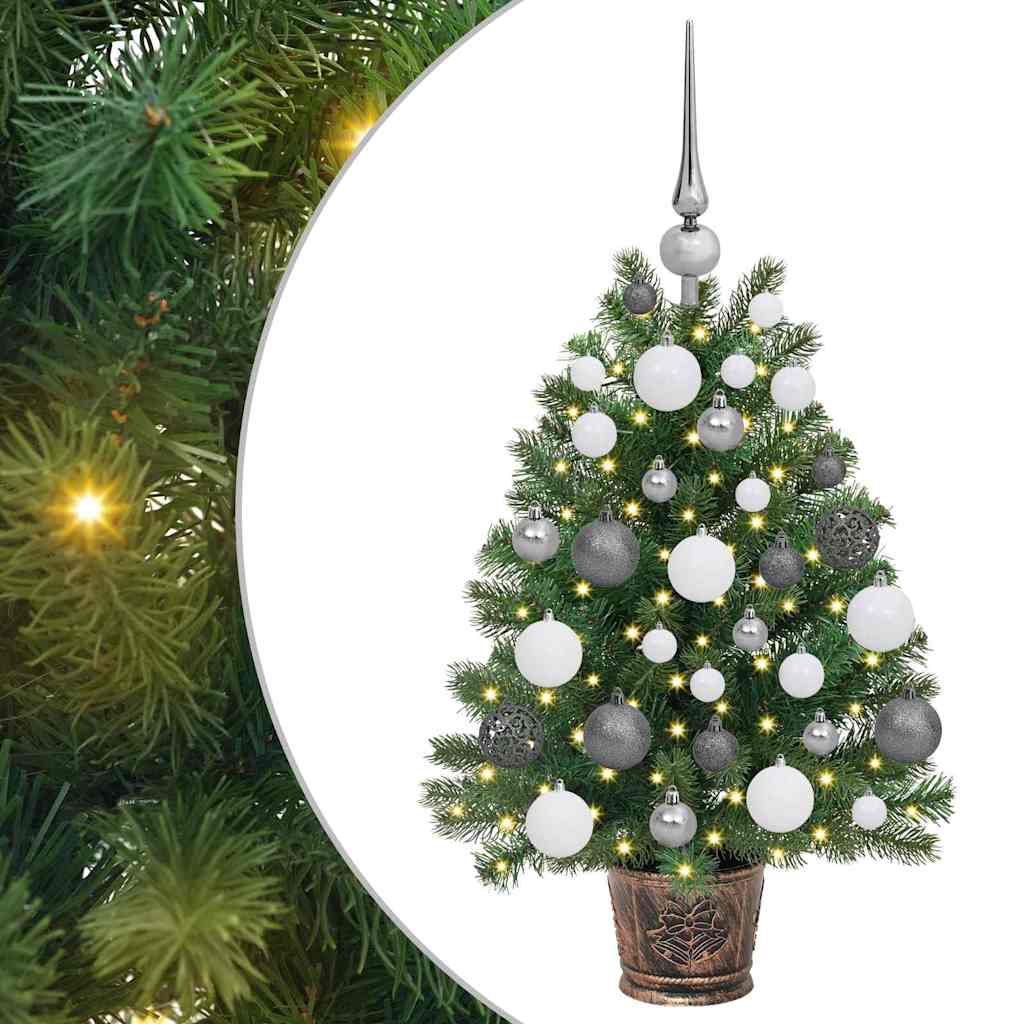 Mű karácsonyfa 150 LED-del állvánnyal Zöld 65 cm PE és PVC