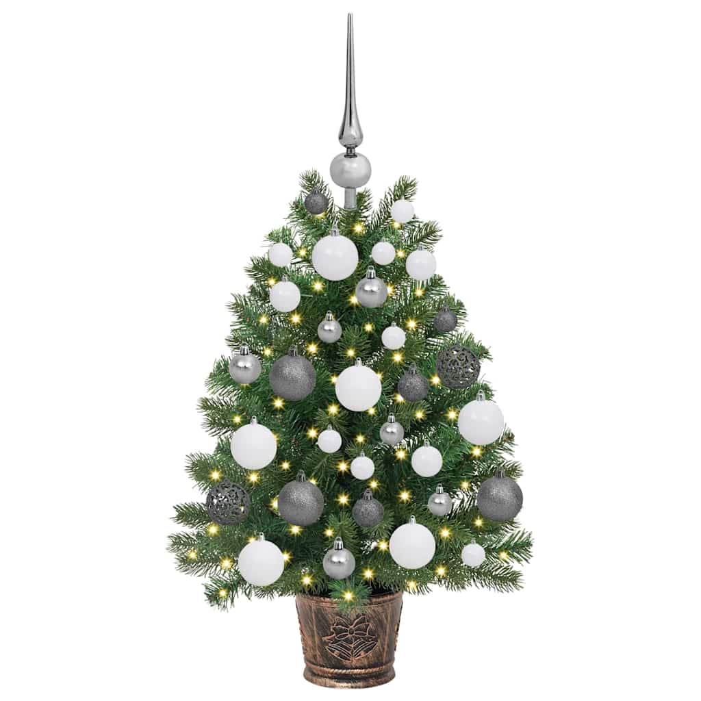 Mű karácsonyfa 150 LED-del állvánnyal Zöld 65 cm PE és PVC