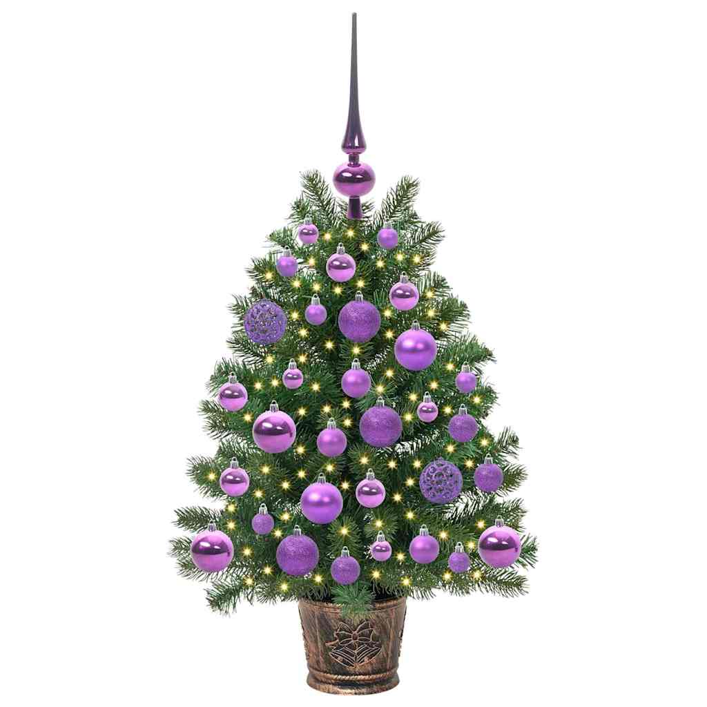 Mű karácsonyfa 150 LED-del állvánnyal Zöld 75 cm PE és PVC