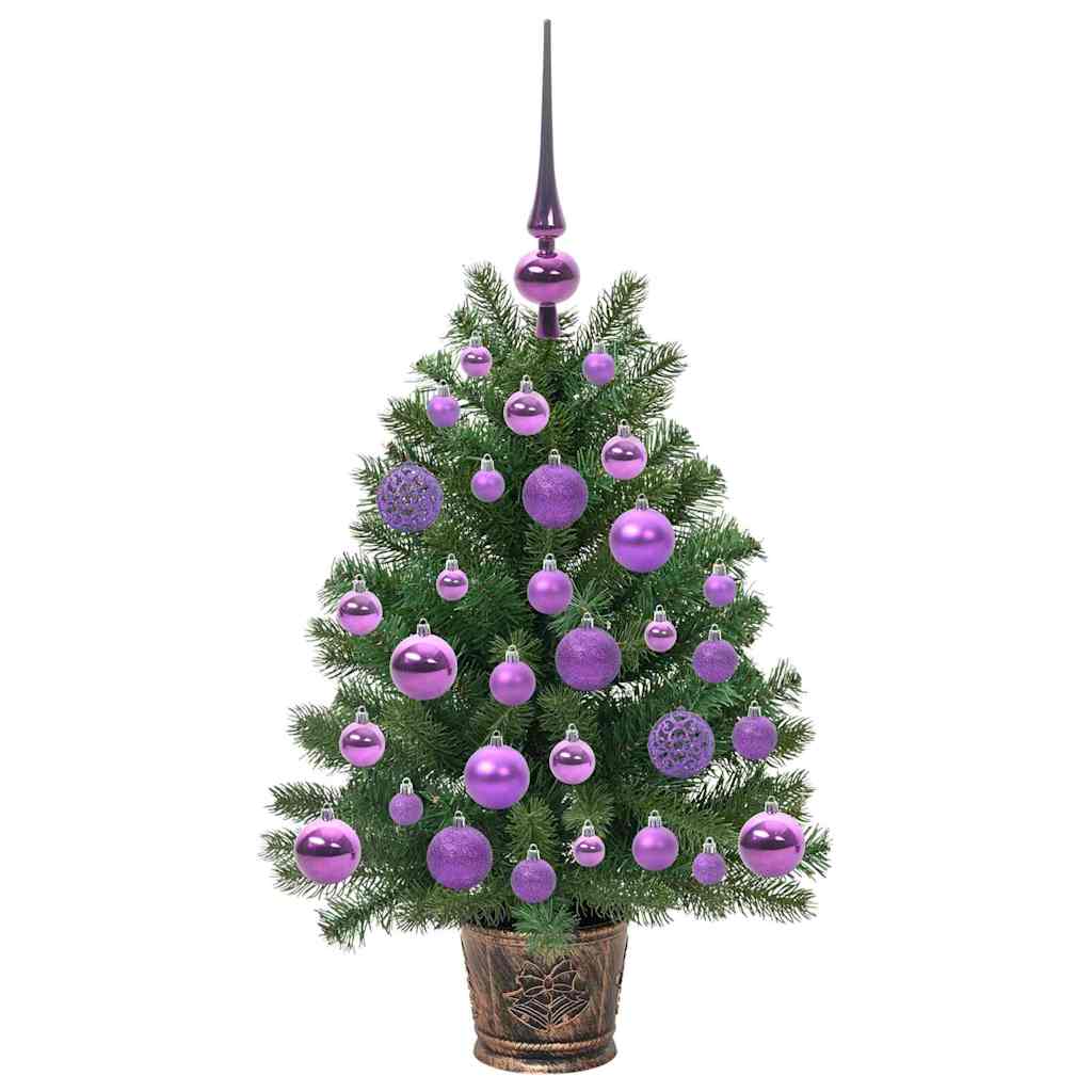 Mű karácsonyfa 150 LED-del állvánnyal Zöld 75 cm PE és PVC