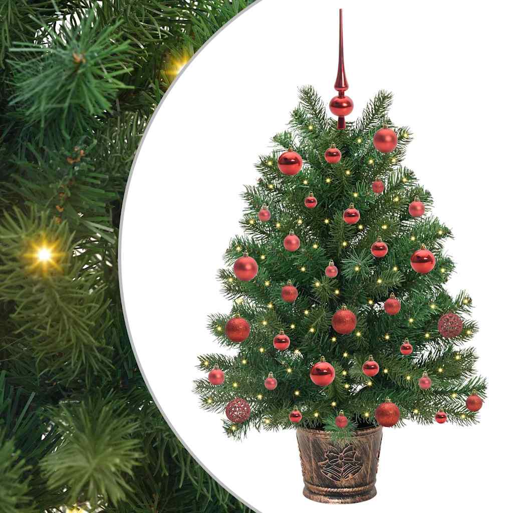 Mű karácsonyfa 150 LED-del állvánnyal Zöld 95 cm PE és PVC