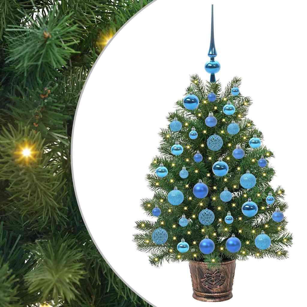 Mű karácsonyfa 150 LED-del állvánnyal Zöld 95 cm PE és PVC