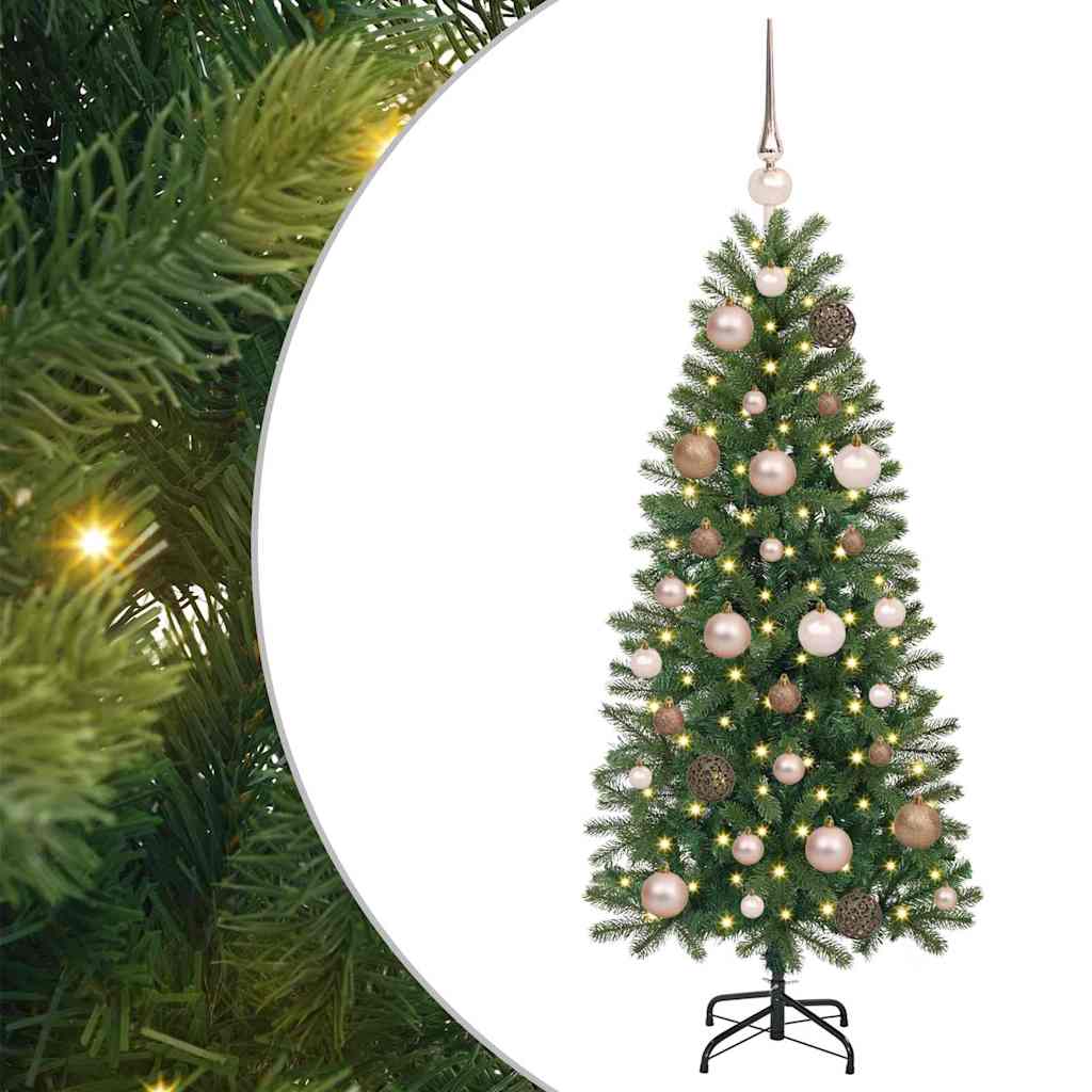 Mű karácsonyfa 150 LED-del állvánnyal Zöld 120 cm PE és PVC