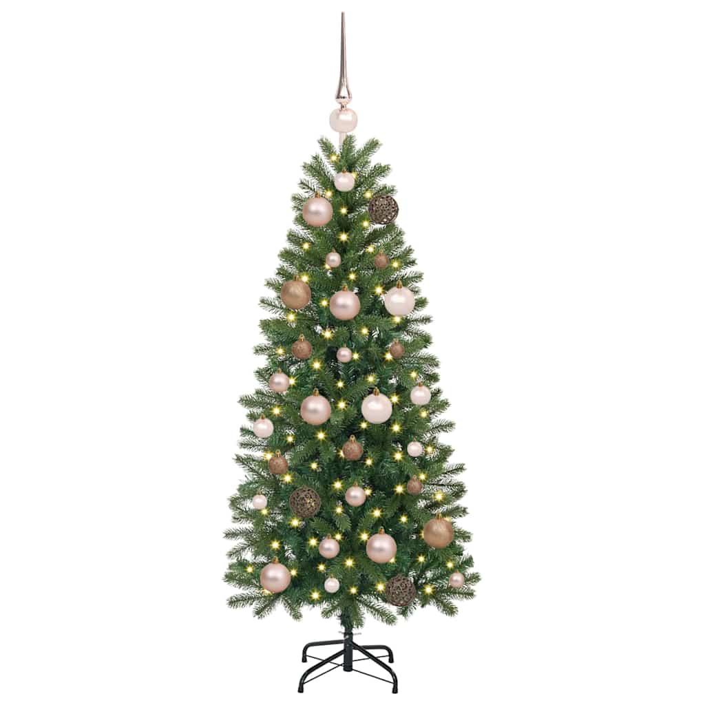 Mű karácsonyfa 150 LED-del állvánnyal Zöld 120 cm PE és PVC