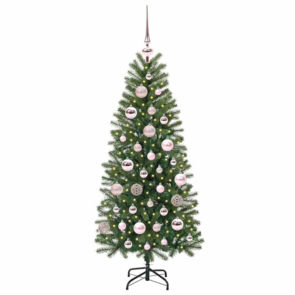 Mű karácsonyfa 150 LED-del állvánnyal Zöld 120 cm PE és PVC