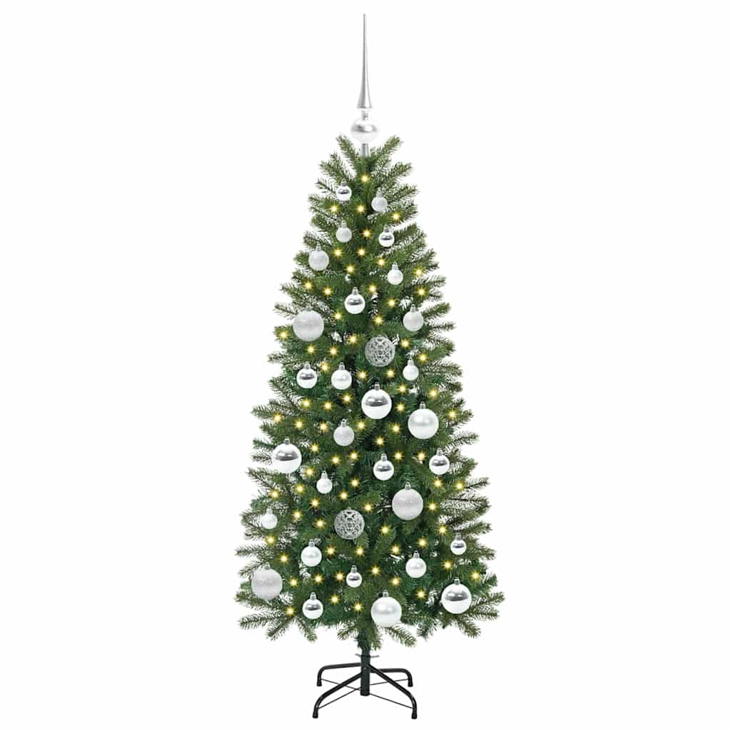 Mű karácsonyfa 150 LED-del állvánnyal Zöld 120 cm PE és PVC