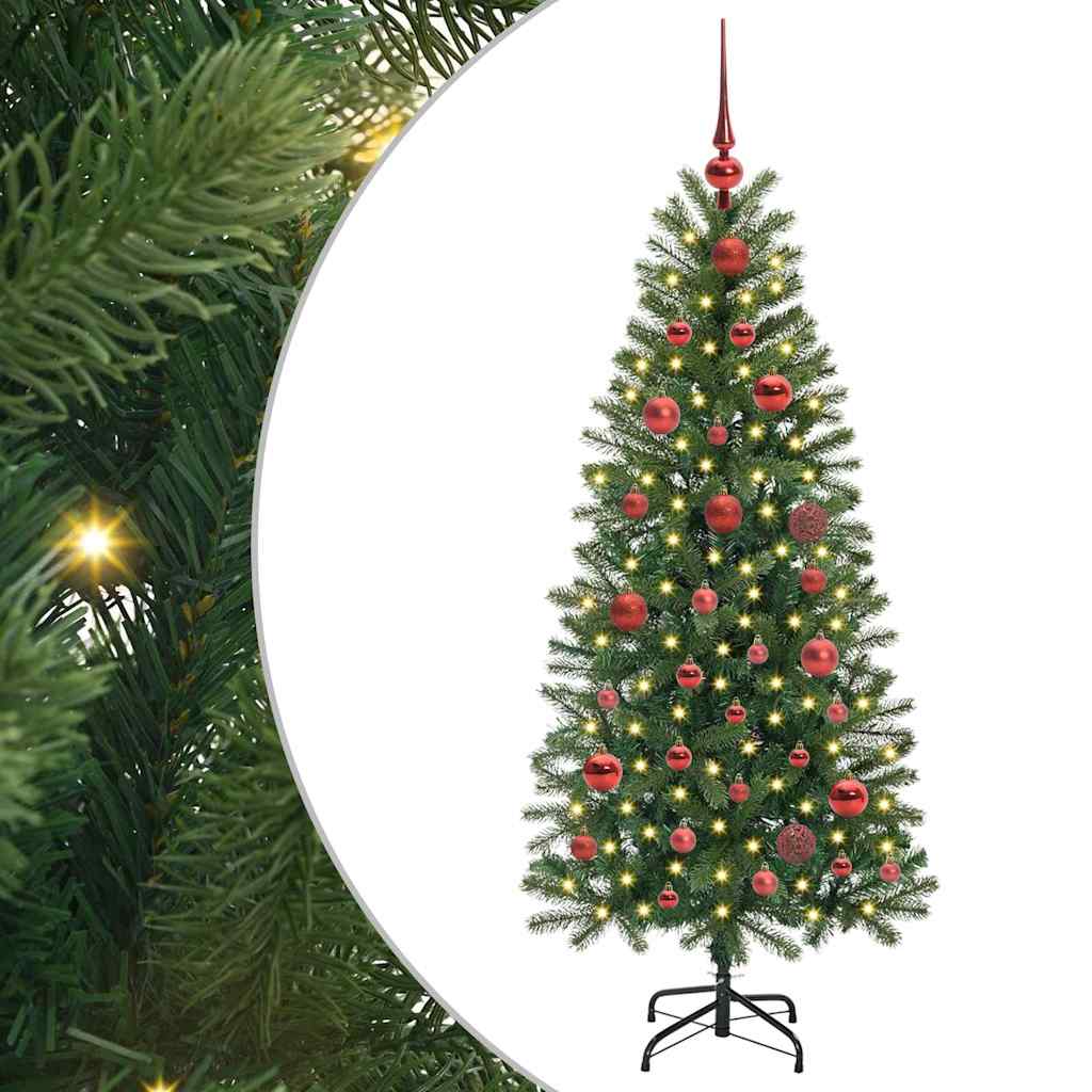Mű karácsonyfa 150 LED-del állvánnyal Zöld 150 cm PE és PVC