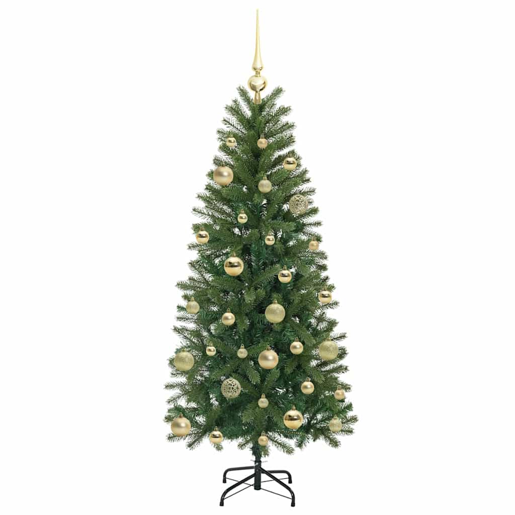 Mű karácsonyfa 150 LED-del állvánnyal Zöld 150 cm PE és PVC