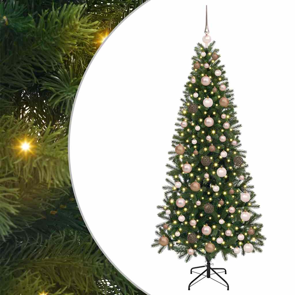 Mű karácsonyfa 300 LED-del állvánnyal Zöld 180 cm PE és PVC