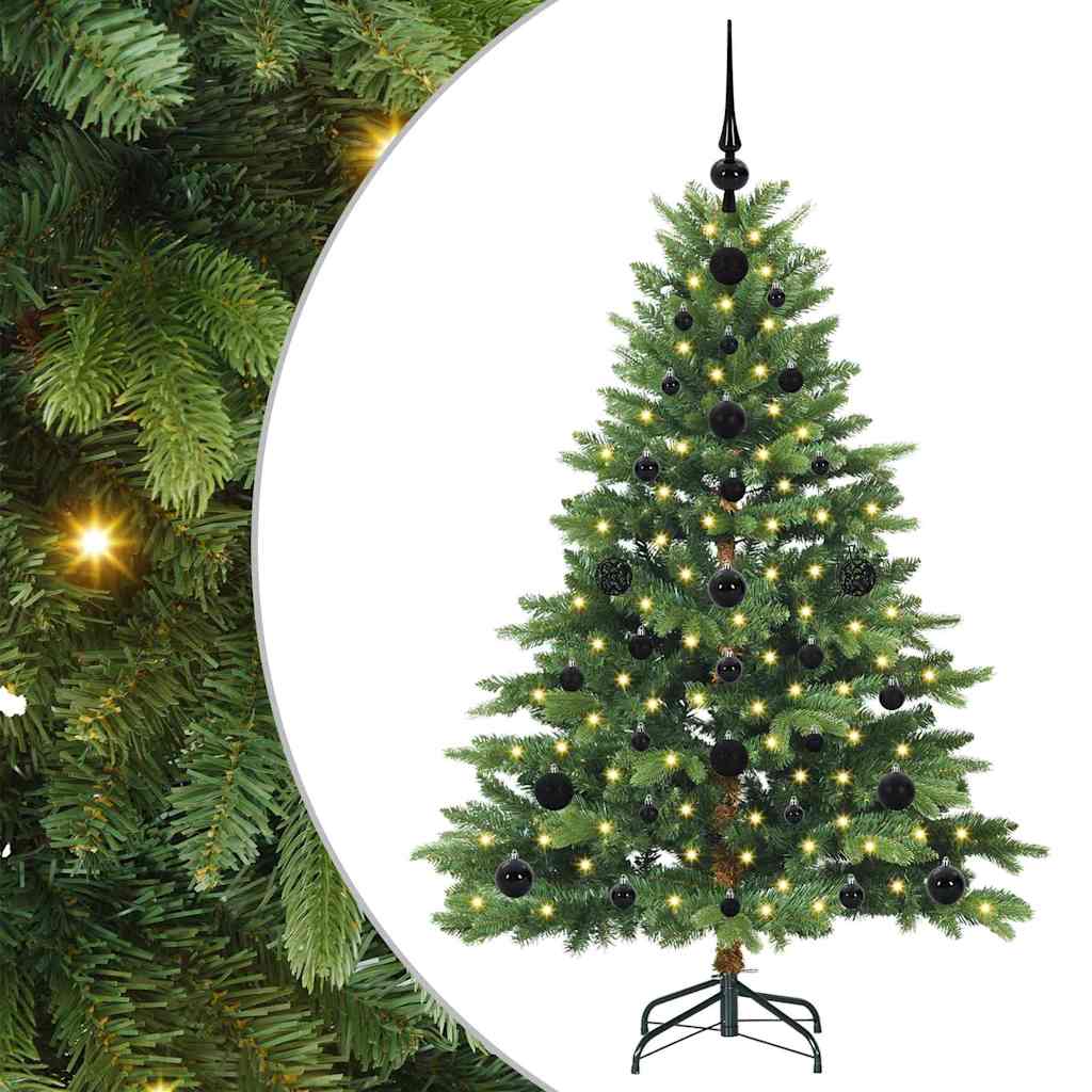 Mű karácsonyfa 150 LED-del állvánnyal Zöld 120 cm PE és PVC