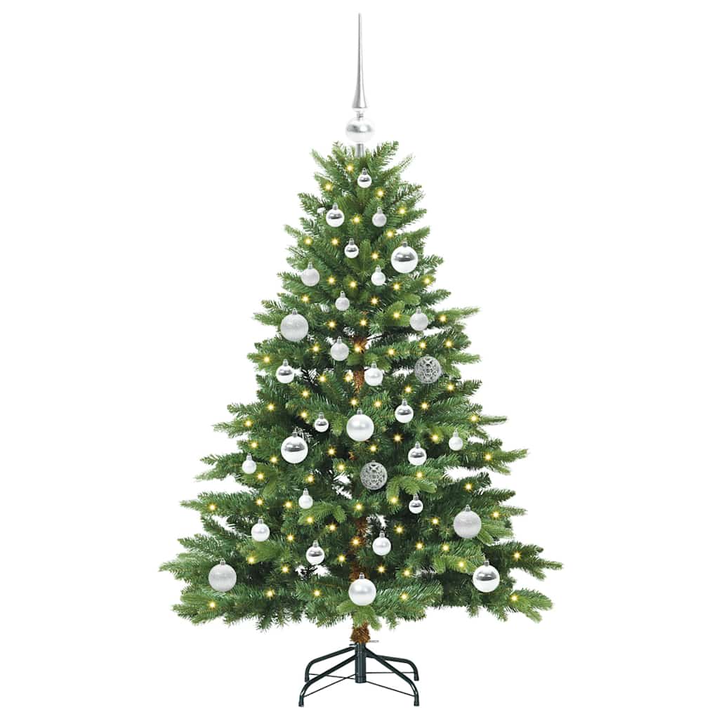 Mű karácsonyfa 150 LED-del állvánnyal Zöld 120 cm PE és PVC