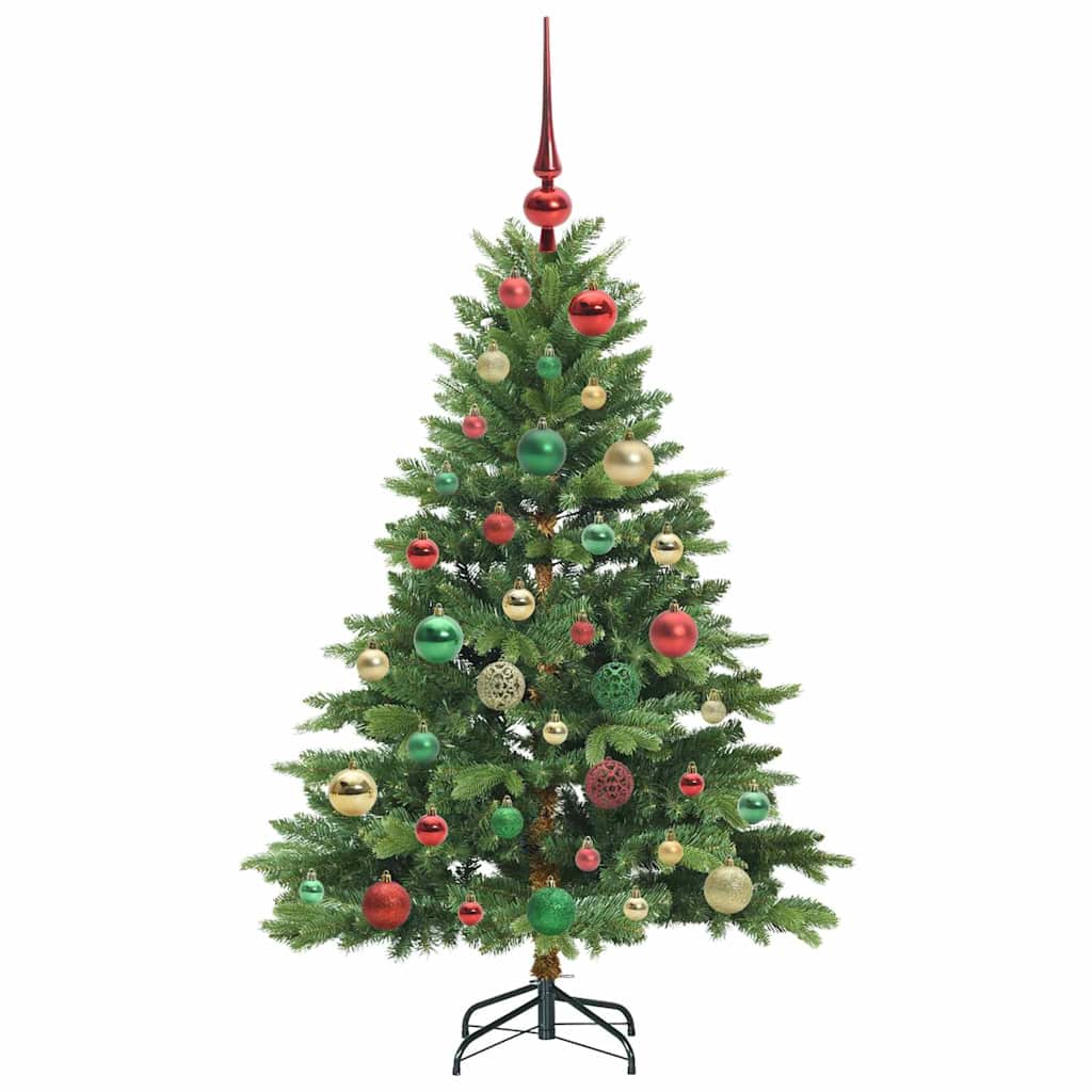 Mű karácsonyfa 150 LED-del állvánnyal Zöld 120 cm PE és PVC