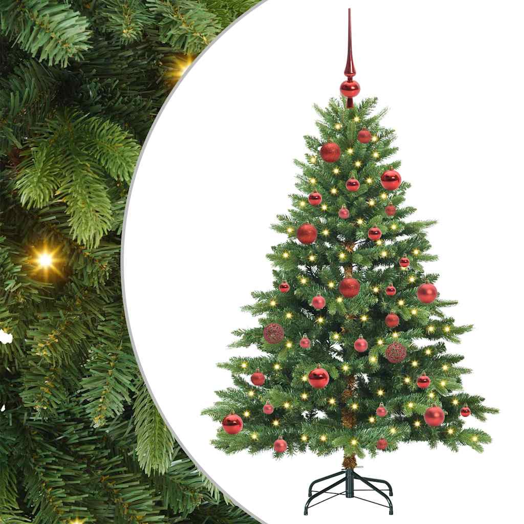Mű karácsonyfa 150 LED-del állvánnyal Zöld 150 cm PE és PVC