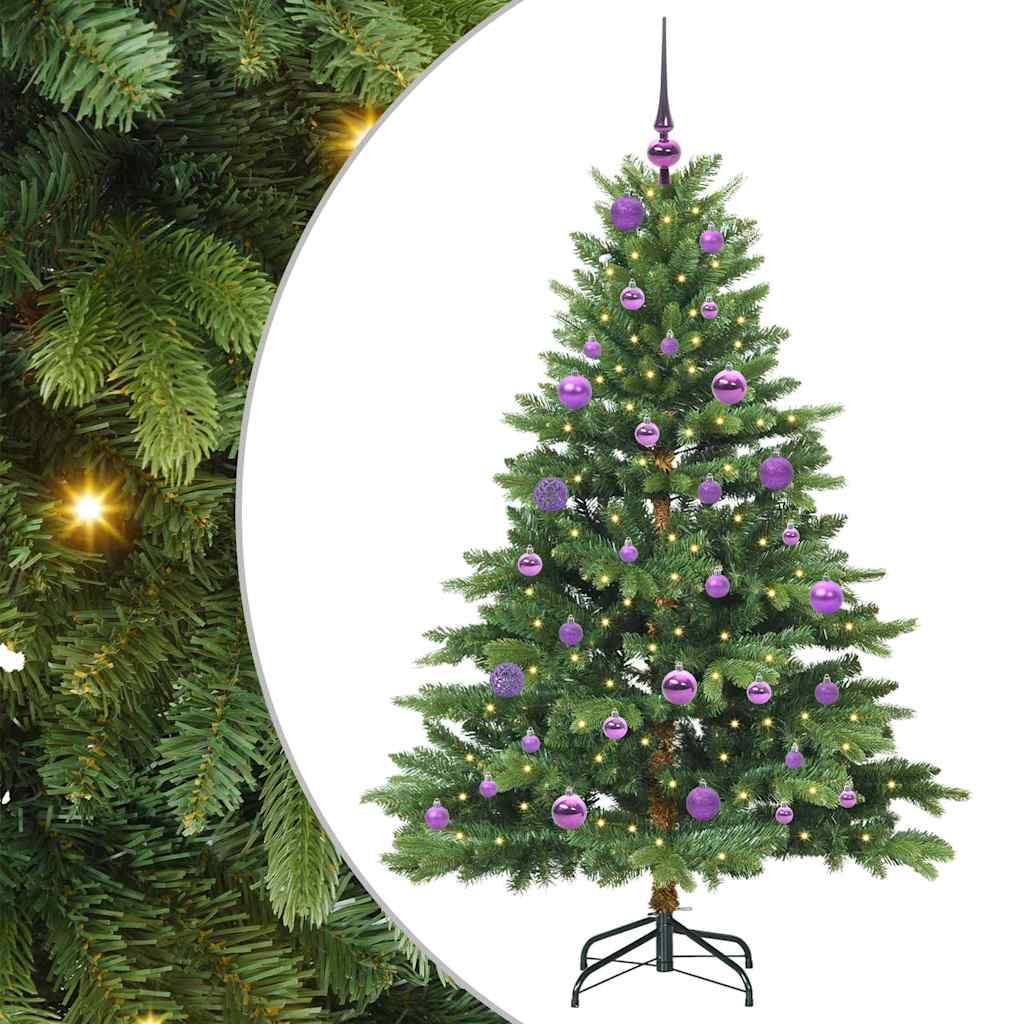 Mű karácsonyfa 150 LED-del állvánnyal Zöld 150 cm PE és PVC