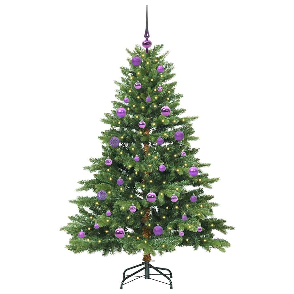 Mű karácsonyfa 150 LED-del állvánnyal Zöld 150 cm PE és PVC