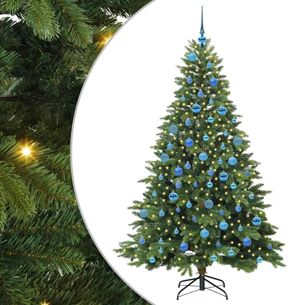 Mű karácsonyfa 300 LED-del állvánnyal Zöld 180 cm PE és PVC