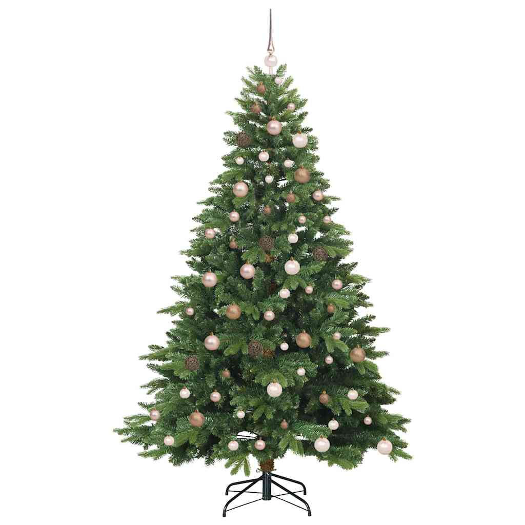 Mű karácsonyfa 300 LED-del állvánnyal Zöld 210 cm PE és PVC