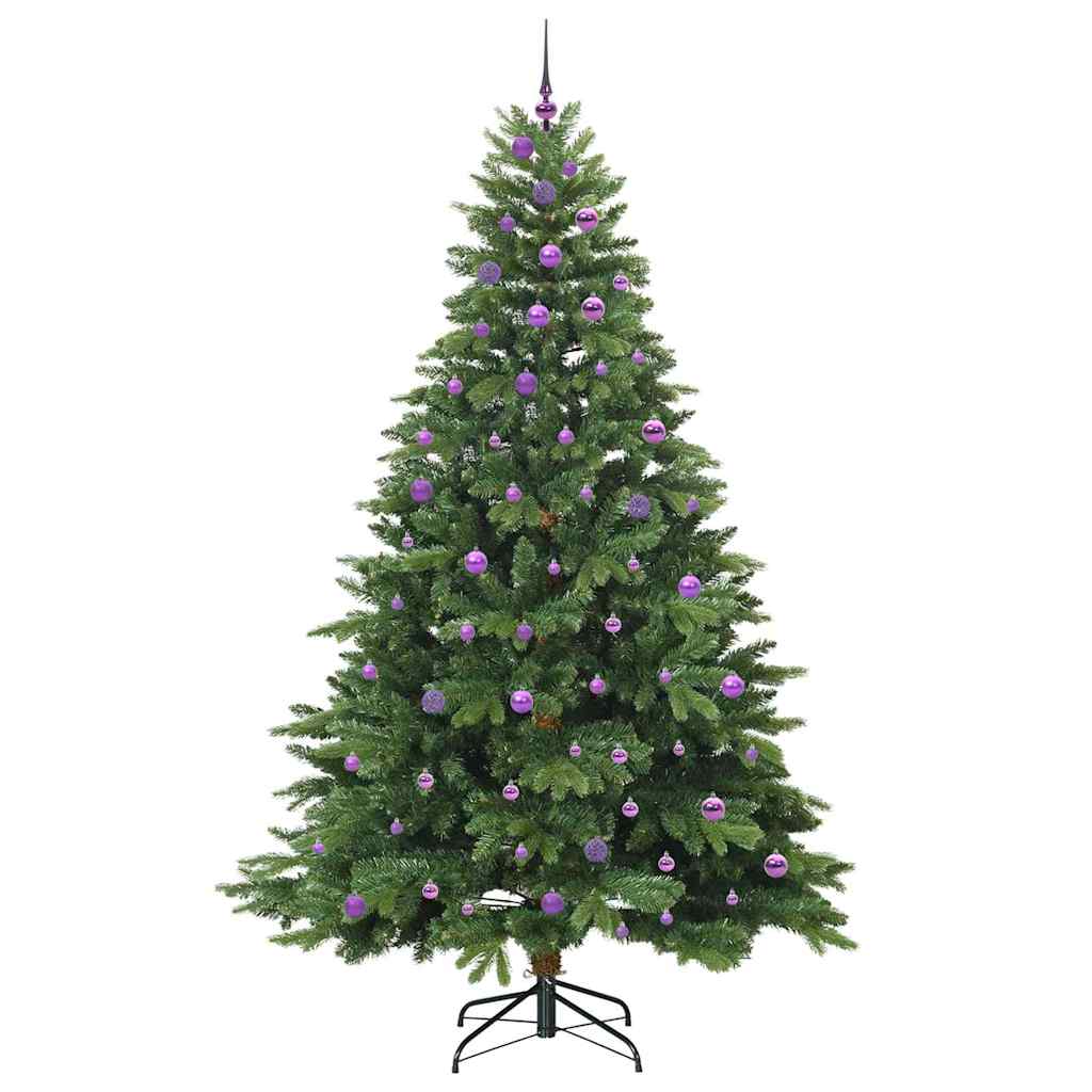 Mű karácsonyfa 300 LED-del állvánnyal Zöld 240 cm PE és PVC