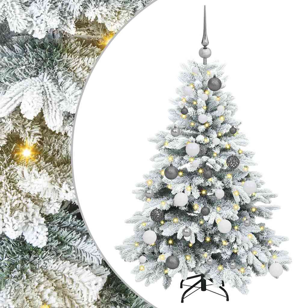 Mű karácsonyfa 150 LED-del állvánnyal Zöld 120 cm PE és PVC