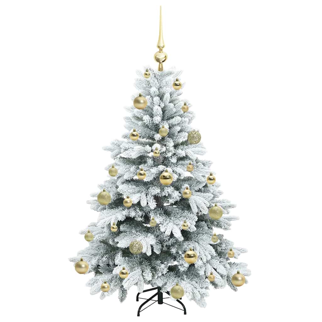 Mű karácsonyfa 150 LED-del állvánnyal Zöld 120 cm PE és PVC
