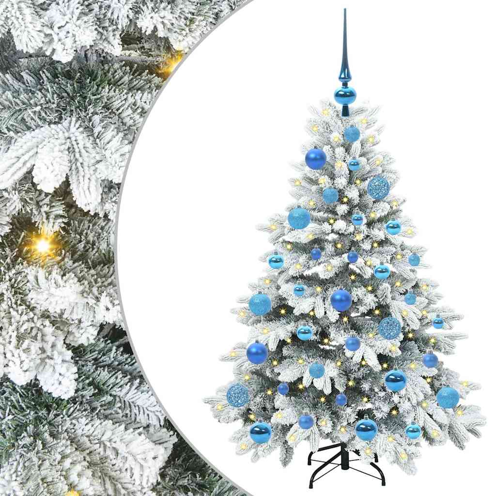 Mű karácsonyfa 150 LED-del állvánnyal Zöld 120 cm PE és PVC