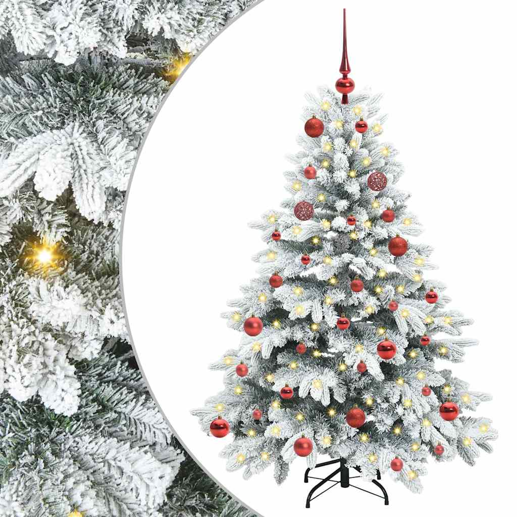Mű karácsonyfa 150 LED-del állvánnyal Zöld 150 cm PE és PVC