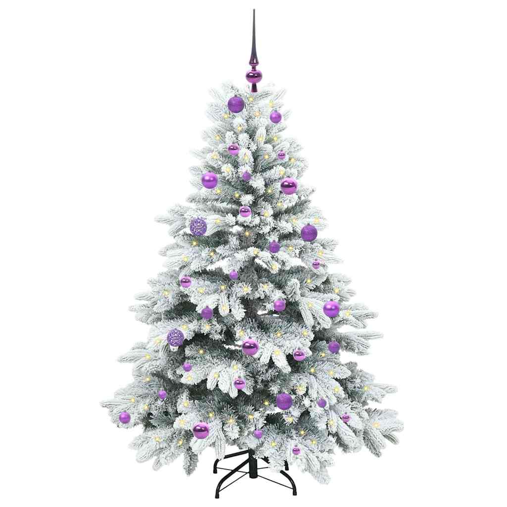 Mű karácsonyfa 150 LED-del állvánnyal Zöld 150 cm PE és PVC