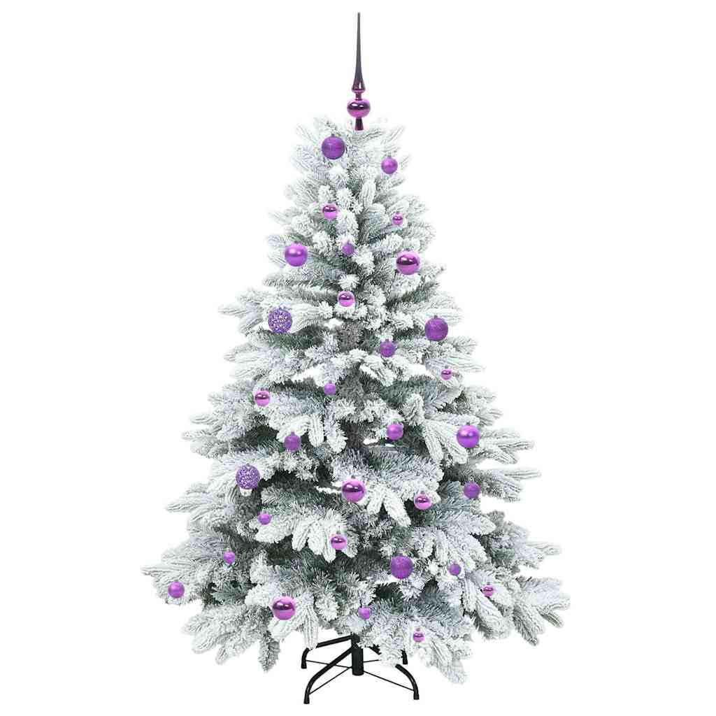 Mű karácsonyfa 150 LED-del állvánnyal Zöld 150 cm PE és PVC