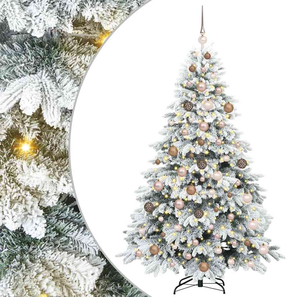 Mű karácsonyfa 300 LED-del állvánnyal Zöld 180 cm PE és PVC