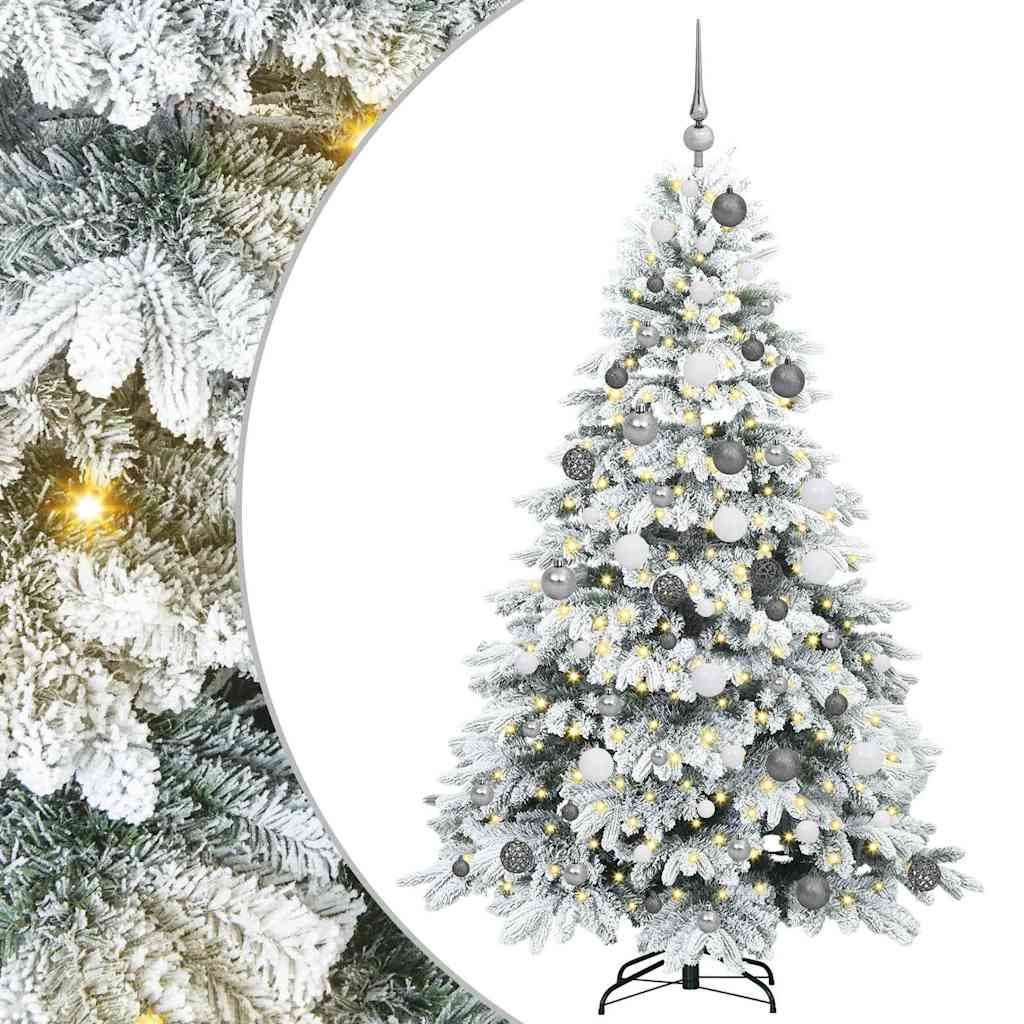 Mű karácsonyfa 300 LED-del állvánnyal Zöld 180 cm PE és PVC