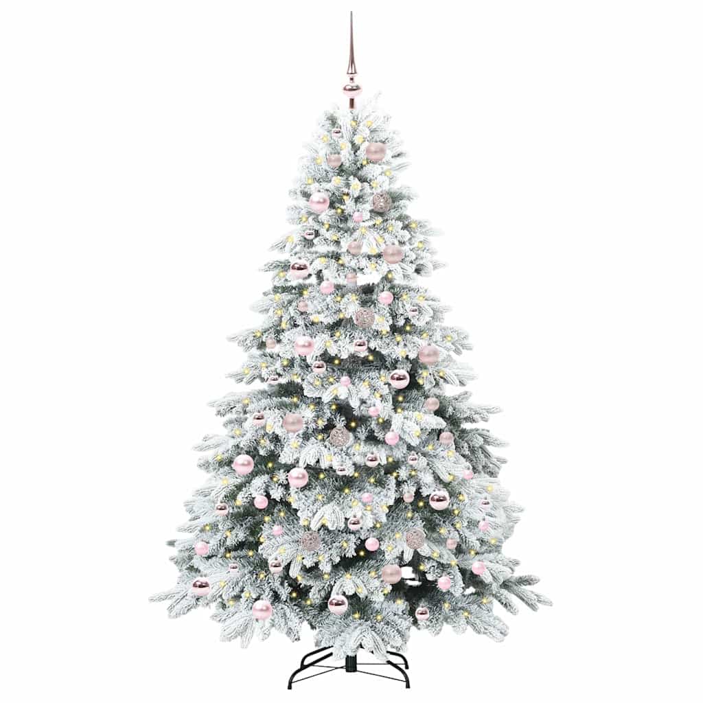 Mű karácsonyfa 300 LED-del állvánnyal Zöld 180 cm PE és PVC