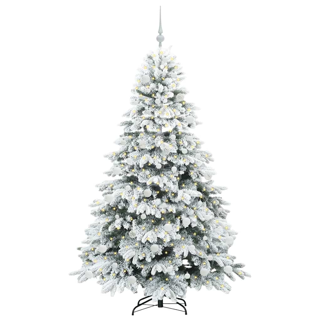 Mű karácsonyfa 300 LED-del állvánnyal Zöld 180 cm PE és PVC
