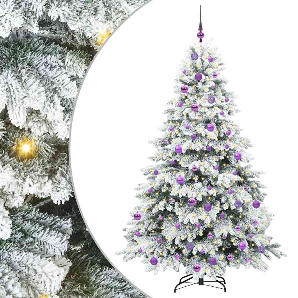 Mű karácsonyfa 300 LED-del állvánnyal Zöld 180 cm PE és PVC