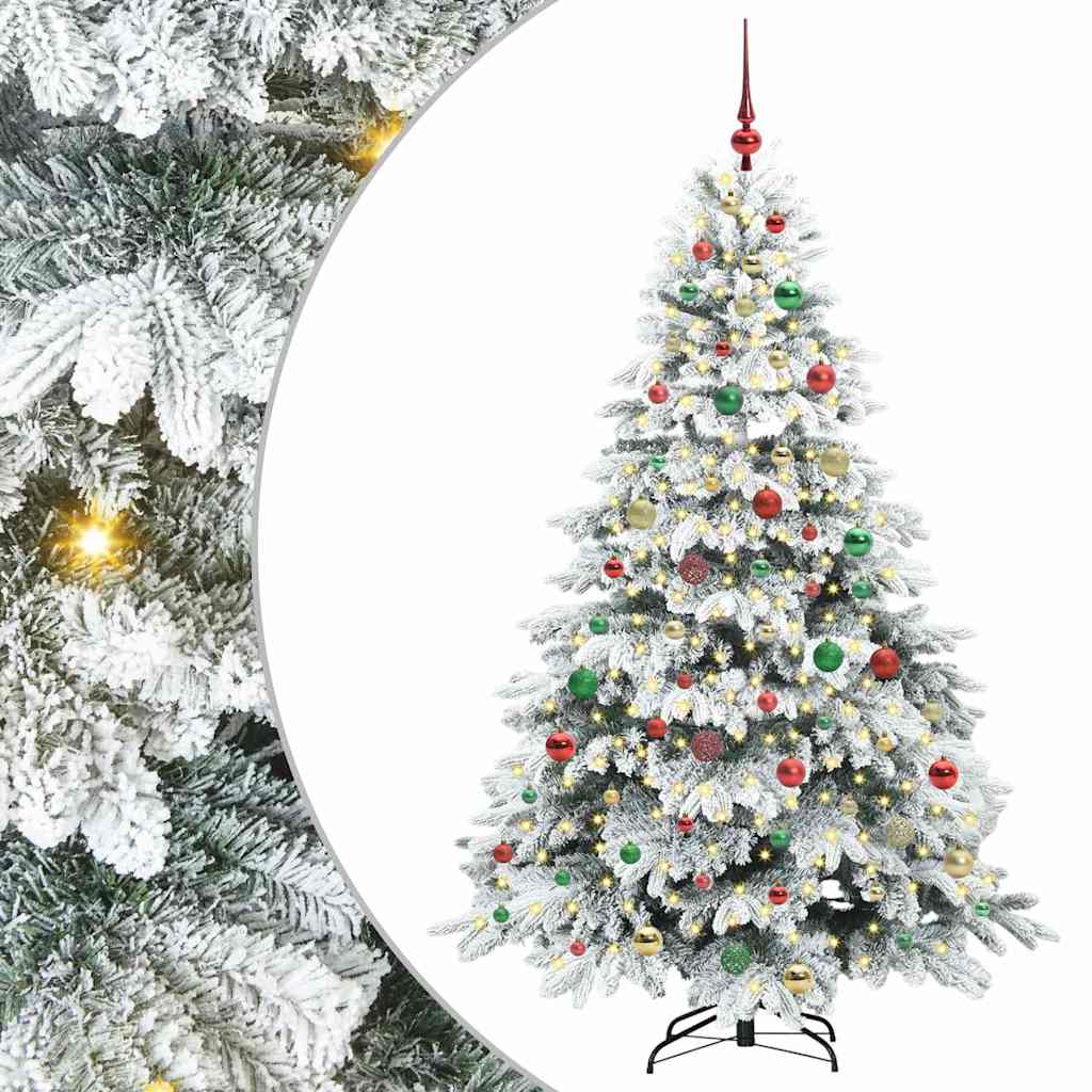 Mű karácsonyfa 300 LED-del állvánnyal Zöld 180 cm PE és PVC