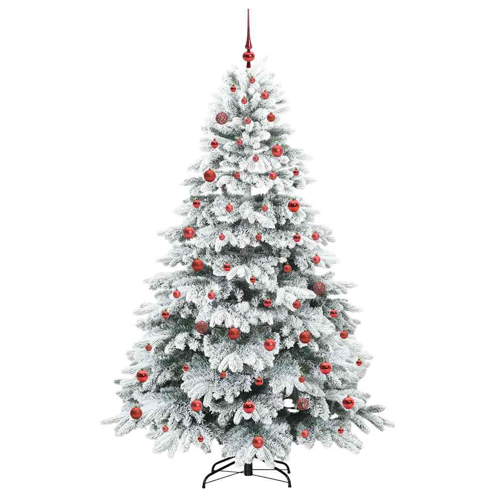 Mű karácsonyfa 300 LED-del állvánnyal Zöld 210 cm PE és PVC
