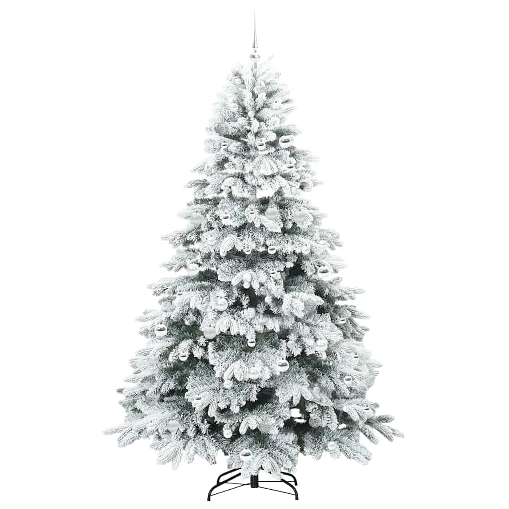 Mű karácsonyfa 300 LED-del állvánnyal Zöld 210 cm PE és PVC