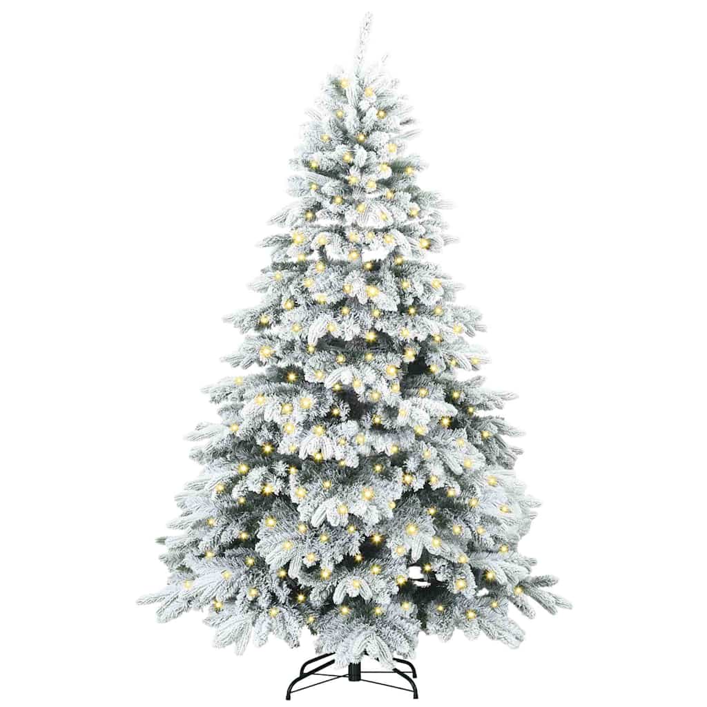 Mű karácsonyfa 300 LED-del állvánnyal Zöld 240 cm PE és PVC