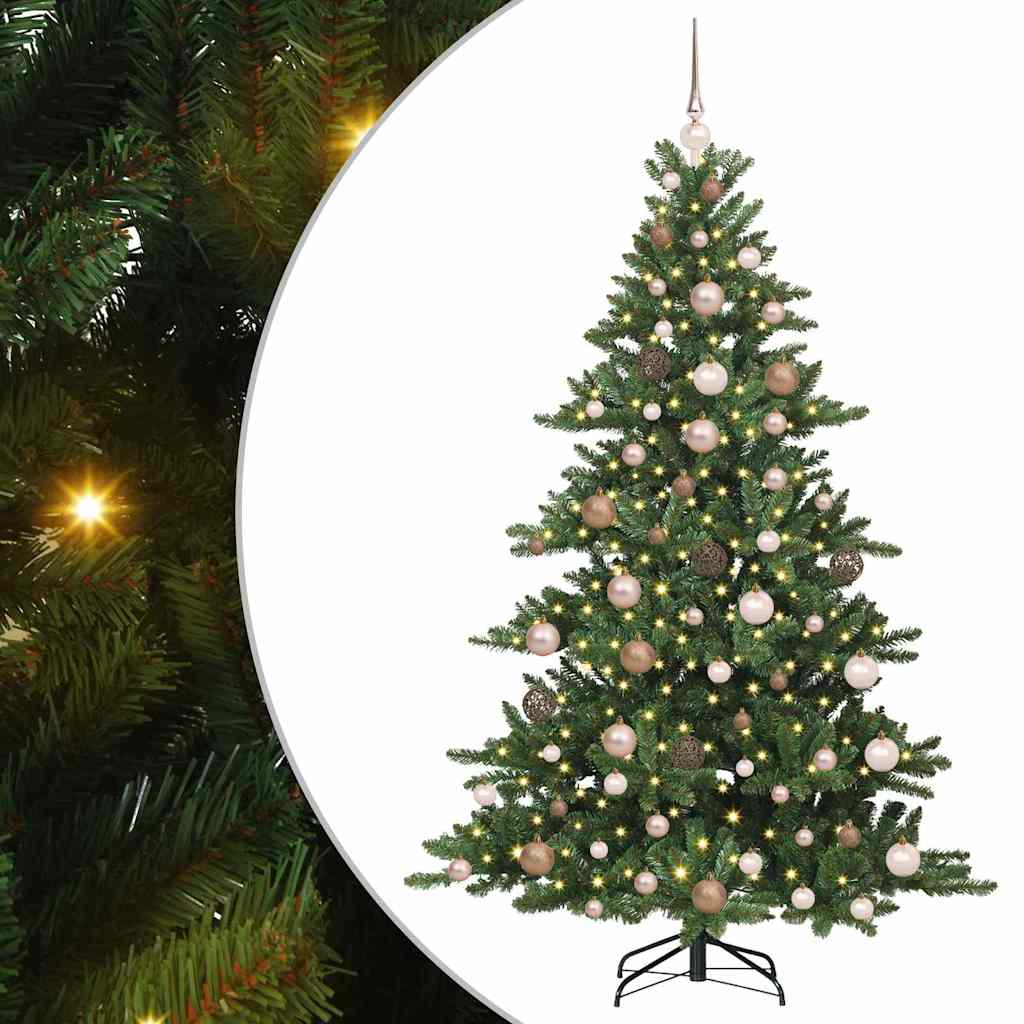 Műanyag Hajtogatós Karácsonyfa 300 LED-del 180 cm PVC