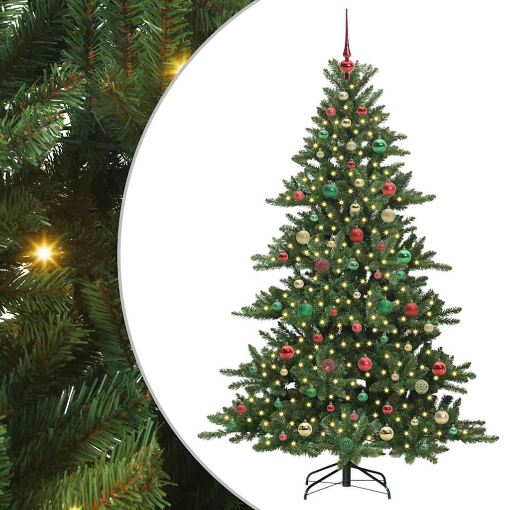 Műanyag Hajtogatós Karácsonyfa 300 LED-del 180 cm PVC