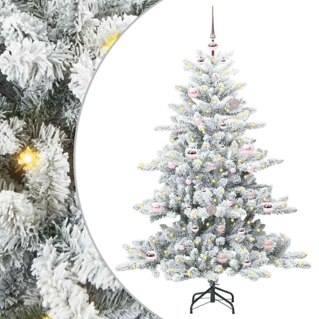 Műanyag Hajtogatós Karácsonyfa 150 LED-del 150 cm PVC