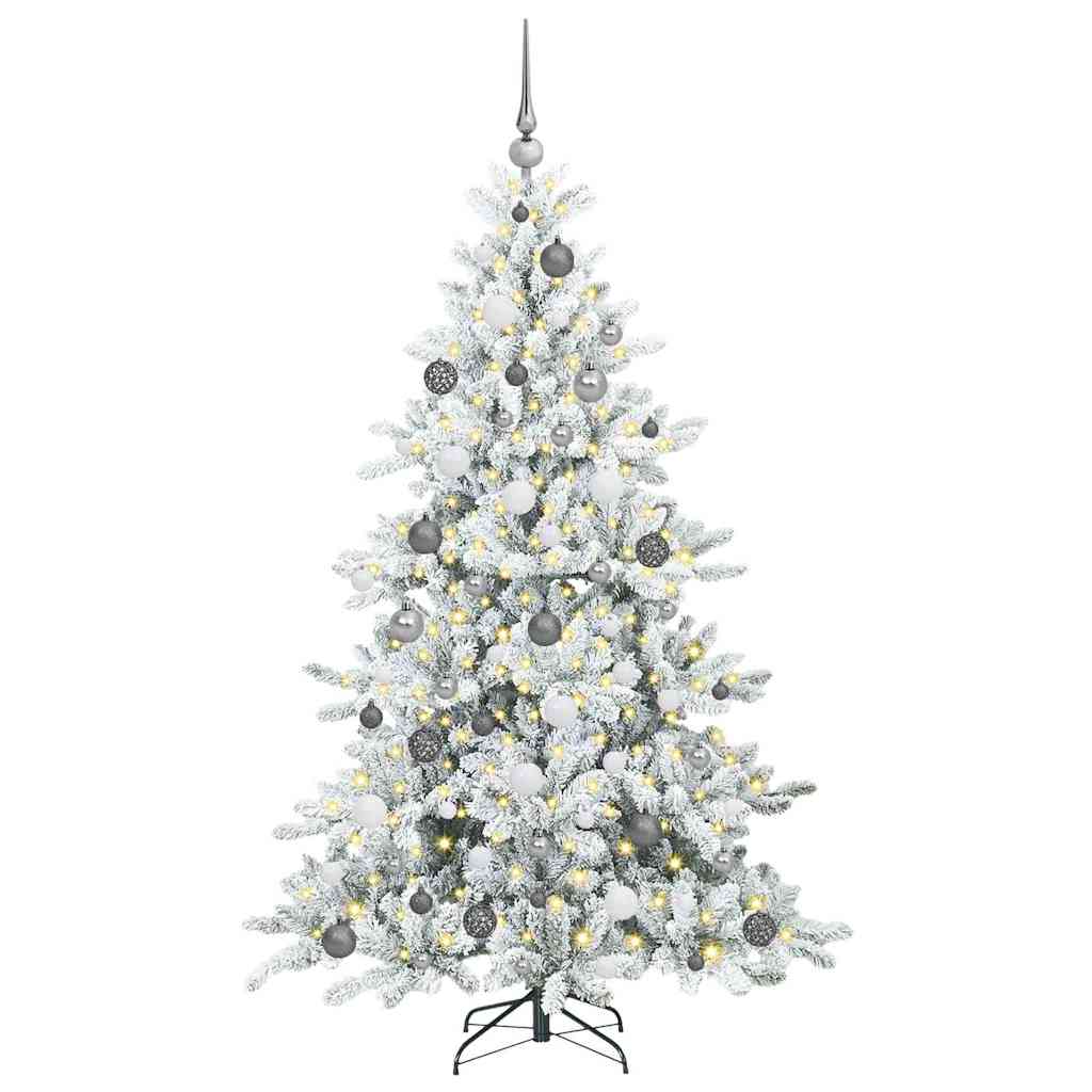 Műanyag Hajtogatós Karácsonyfa 300 LED-del 180 cm PVC