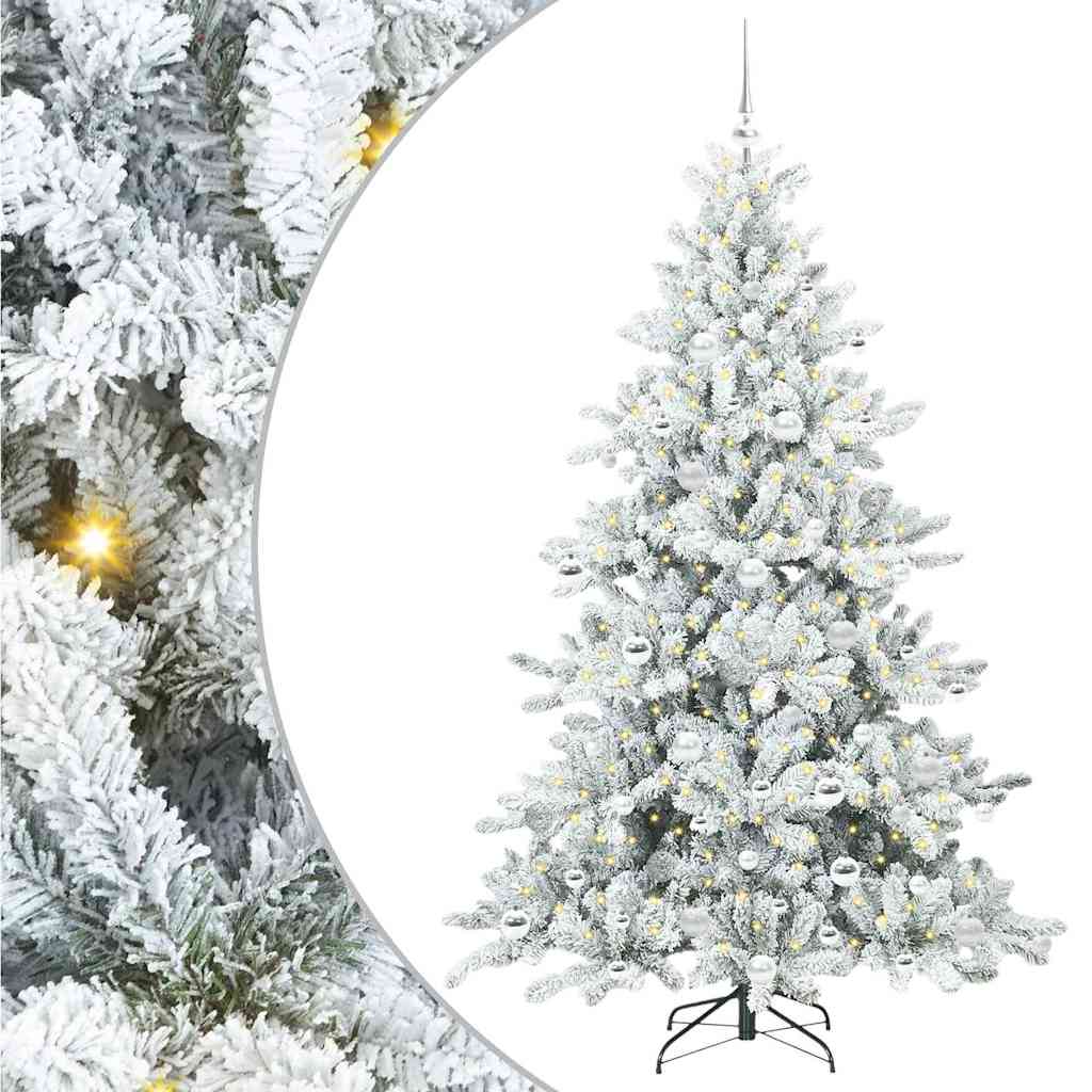 Műanyag Hajtogatós Karácsonyfa 300 LED-del 180 cm PVC